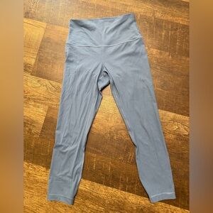 lululemon athletica Steel Blue High-Rise Ribbed cropped Leggings
